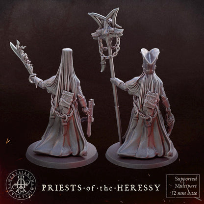 Trench Crusade - Heretic Priest Dark(Proxy)Heresy - Heretic Legion(2pcs)