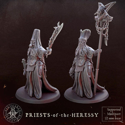 Trench Crusade - Heretic Priest Dark(Proxy)Heresy - Heretic Legion(2pcs)