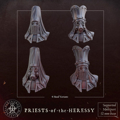 Trench Crusade - Heretic Priest Dark(Proxy)Heresy - Heretic Legion(2pcs)