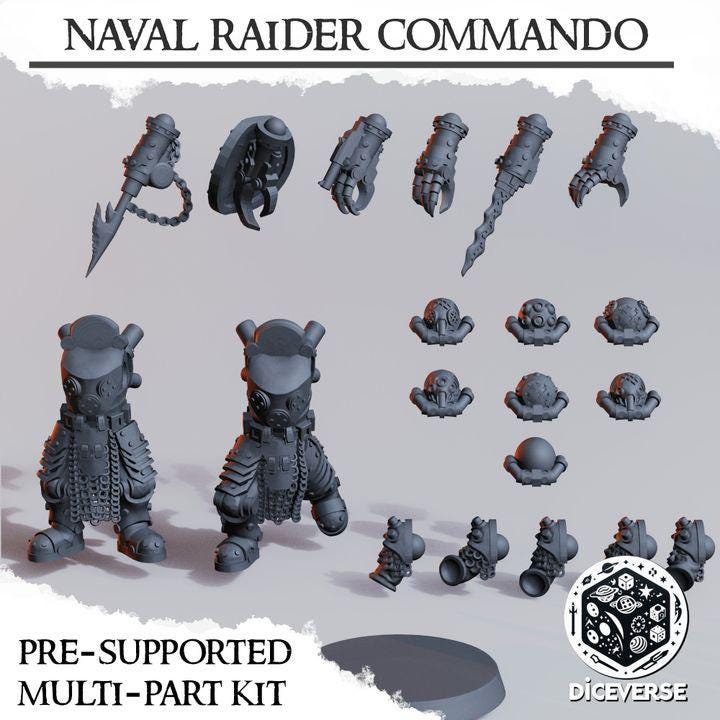 Trench Crusade Kompatibel- Heretic Naval Death Commando(Proxy) - Heretic Legion(2pcs)