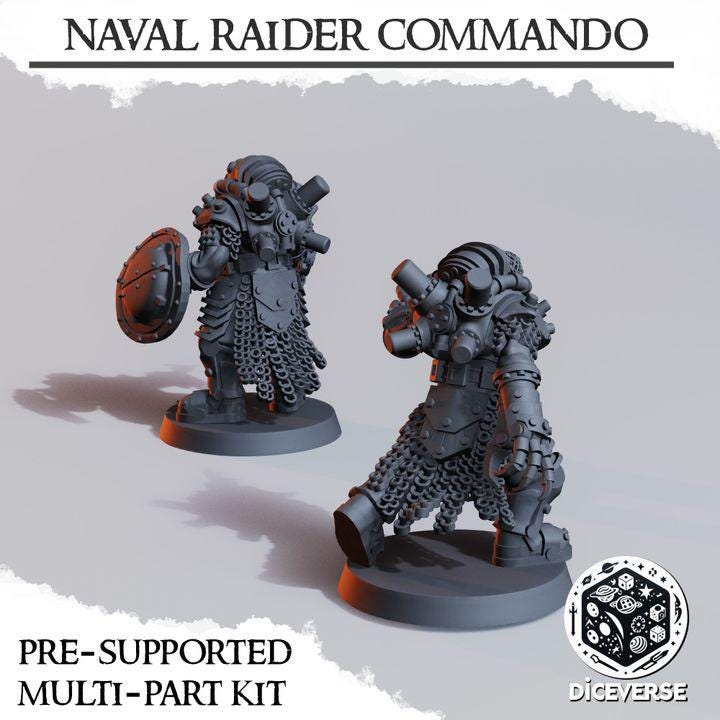 Trench Crusade Kompatibel- Heretic Naval Death Commando(Proxy) - Heretic Legion(2pcs)