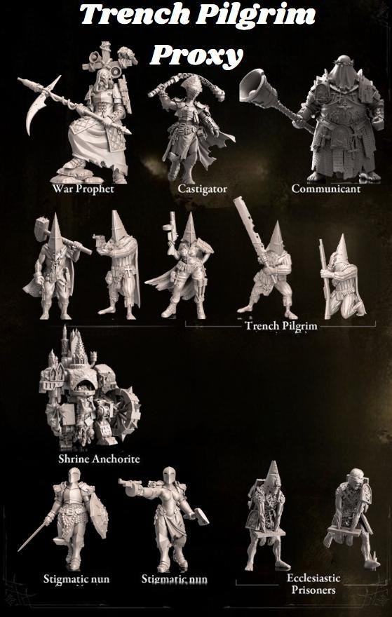 Trench Crusade Kompatibel- Trench Pilgrims (Proxy) Warband - Trench Pilgrims