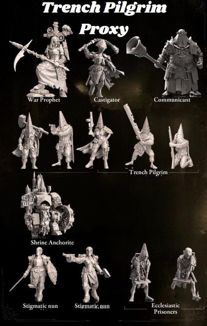 Trench Crusade Kompatibel- Trench Pilgrims (Proxy) Warband - Trench Pilgrims