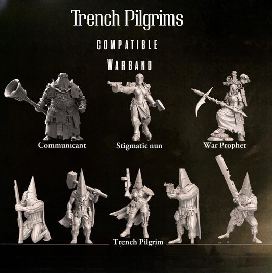 Trench Crusade Kompatibel- Trench Pilgrims (Proxy)  Warband - Trench Pilgrims - Base include