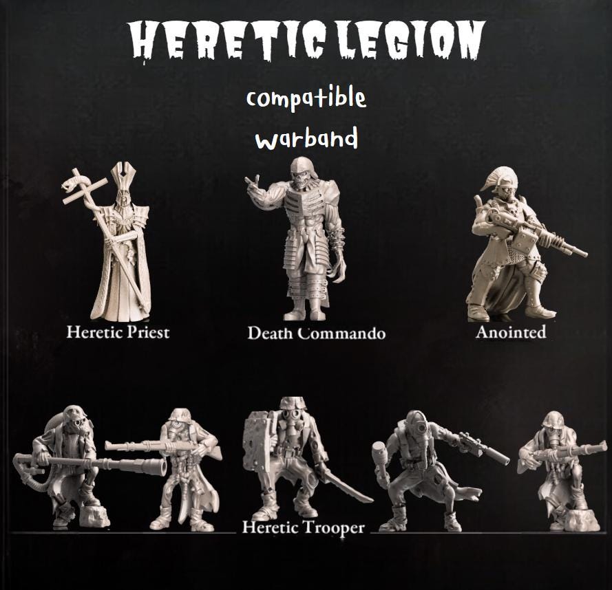 Trench Crusade Kompatibel- Heretic Legion (Proxy)  Warband - Heretic Legion - Base include