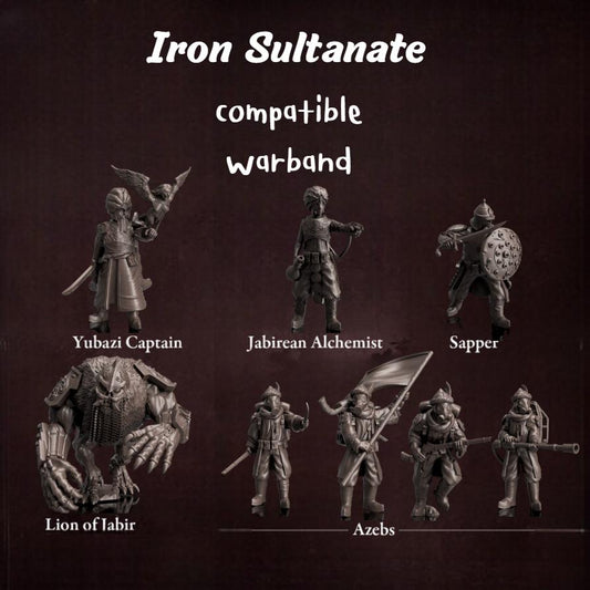 Trench Crusade Kompatibel- The sultanate of the Iron Wall (Proxy)  Warband - Iron Sultanate - Base include