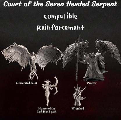 Trench Crusade Kompatibel- The Court of the seven Headed Serpent(Proxy)  Reinforcement - Serpent - Base include