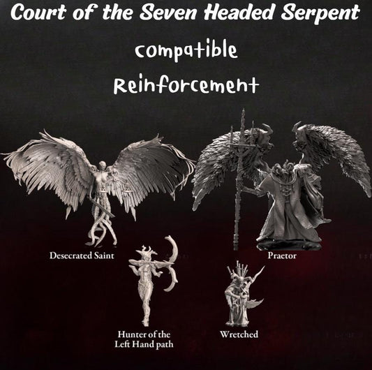 Trench Crusade Kompatibel- The Court of the seven Headed Serpent(Proxy)  Reinforcement - Serpent - Base include