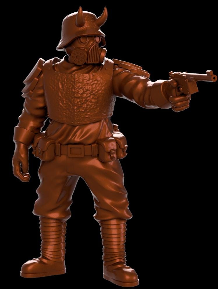 Grimdark Trench Heretic Proxy Miniatures – Fanatical Legion Trooper Set – Tabletop Figures