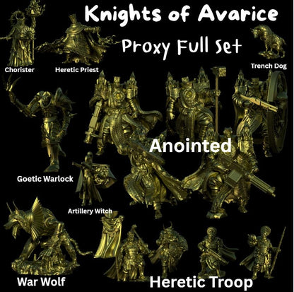 Trench Knights of Avarice Heretic Legion Proxy Full Set
