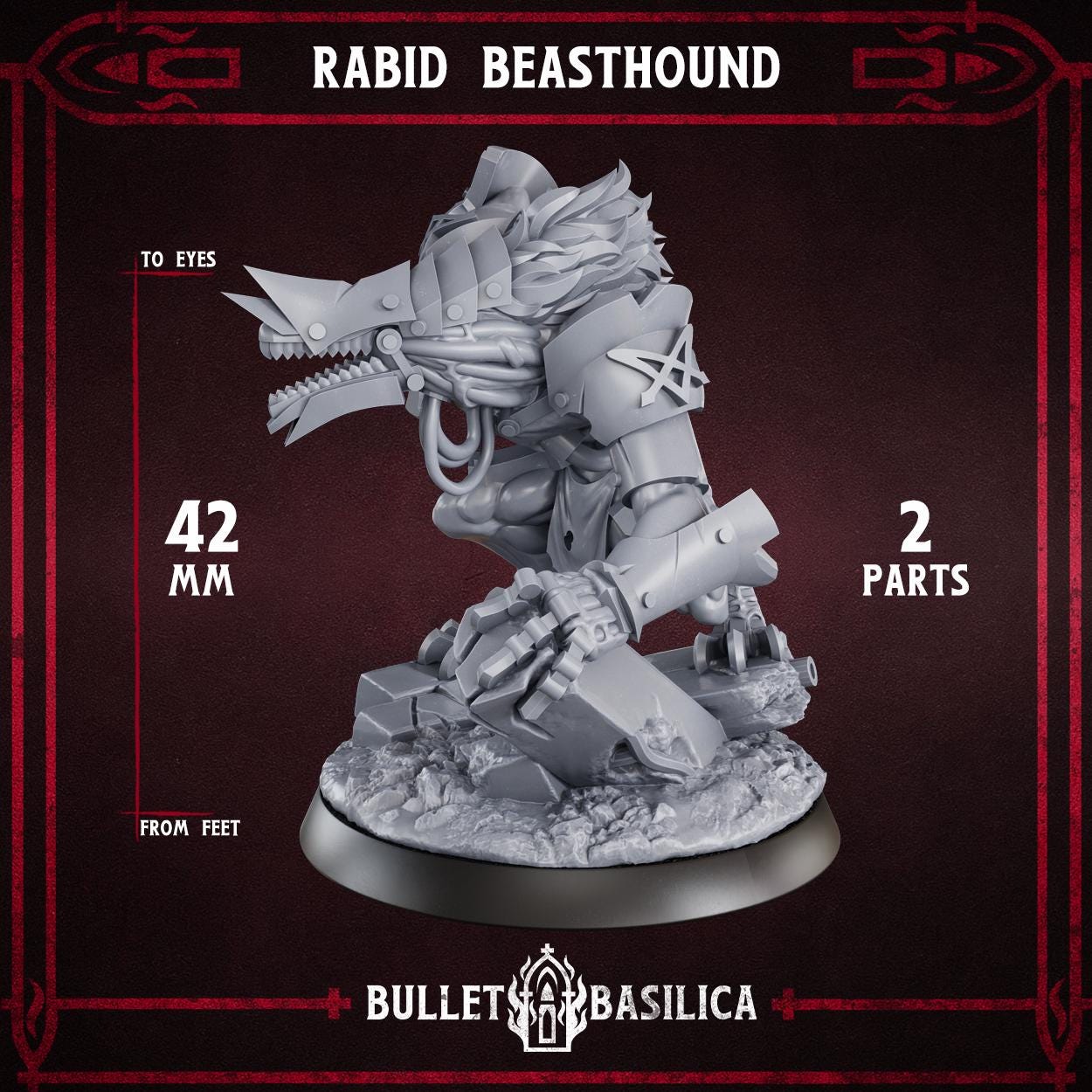 Trench Crusade Kompatibel - WarWolf(Proxy)Bulletbasilica  - Heretic Legion