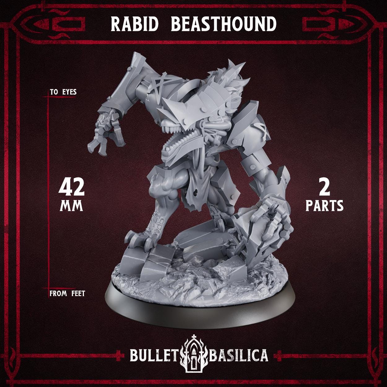 Trench Crusade Kompatibel - WarWolf(Proxy)Bulletbasilica  - Heretic Legion