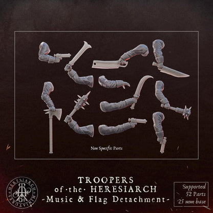 Grimdark Trench Warfare Proxy Miniatures – Drummer of Hell – 32mm Tabletop Figures