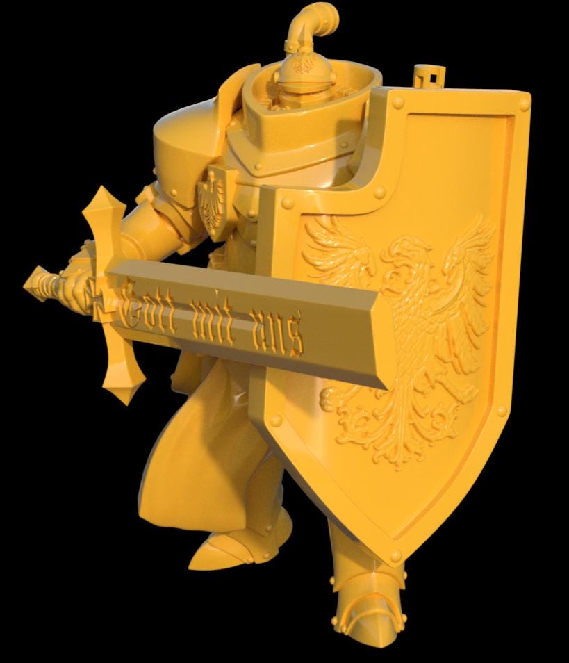 Grimdark Proxy Miniatures – 28mm Tabletop Infantry & Support Figures – Modular War Set