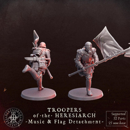 Grimdark Trench Warfare Proxy Miniatures – Drummer of Hell – 32mm Tabletop Figures