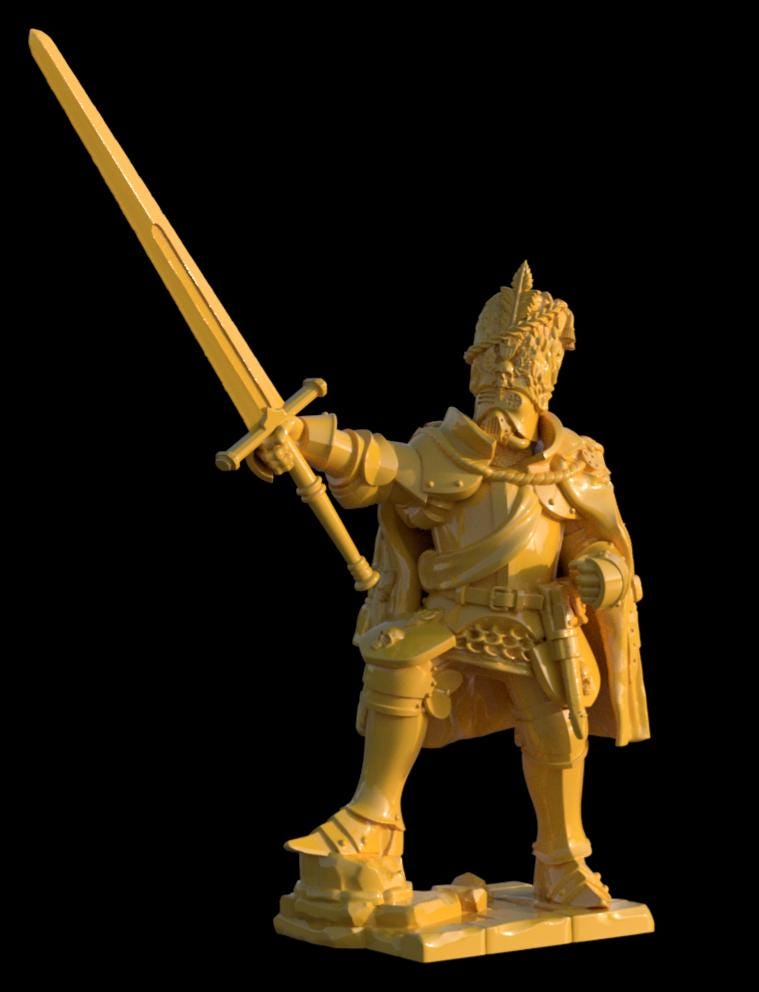 Grimdark Proxy Miniatures – 28mm Tabletop Infantry & Support Figures – Modular War Set