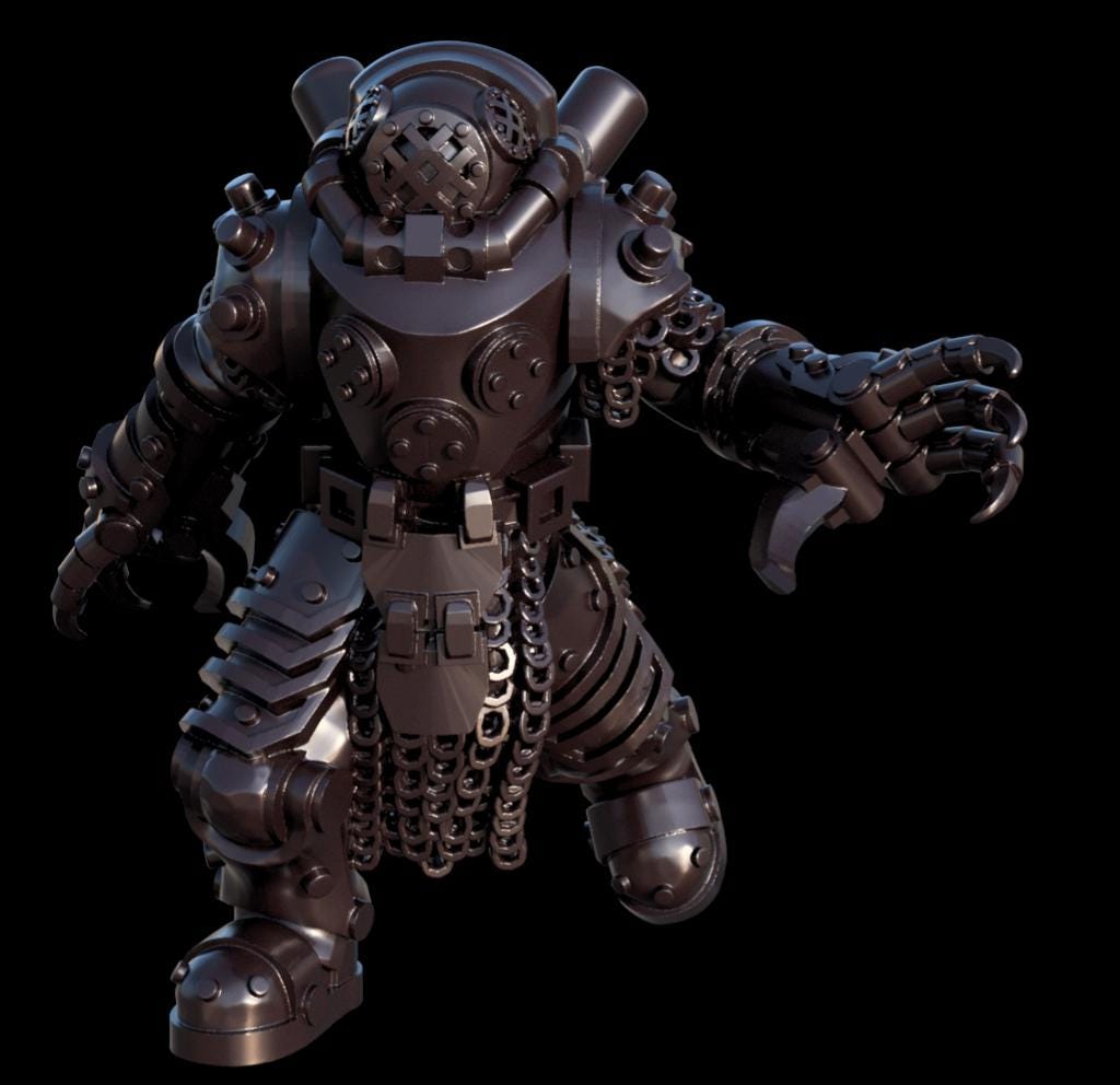 Grimdark Trench Proxy Miniatures – Naval Fanatical Raider Specialist Set – Tabletop Figures