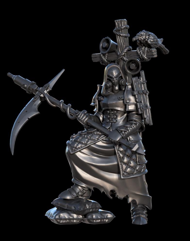 Grimdark Trench Proxy Miniatures – Zealot Infantry Dark Specialist Set