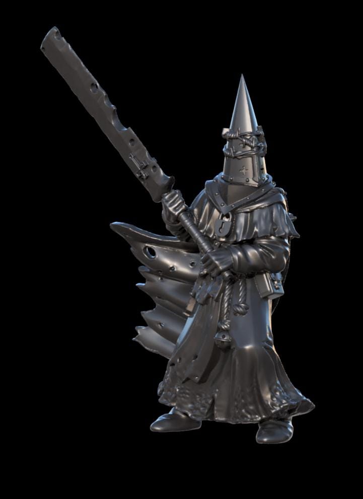 Grimdark Trench Proxy Miniatures – Zealot Infantry Dark Trooper Set