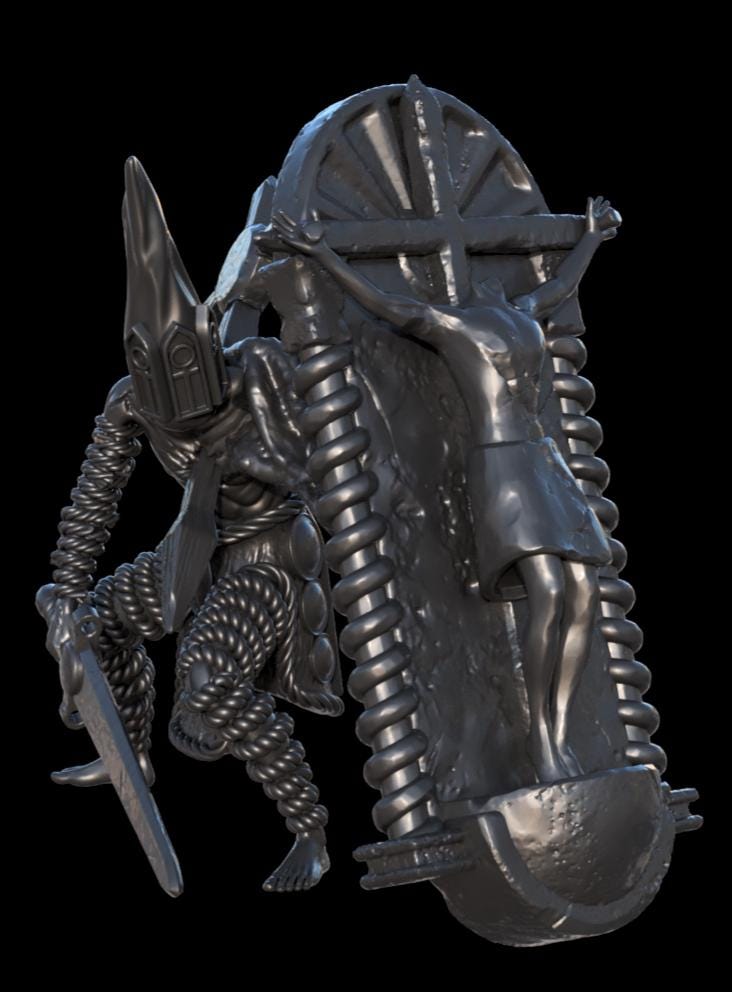 Grimdark Trench Proxy Miniatures – Zealot Infantry Dark Trooper Set