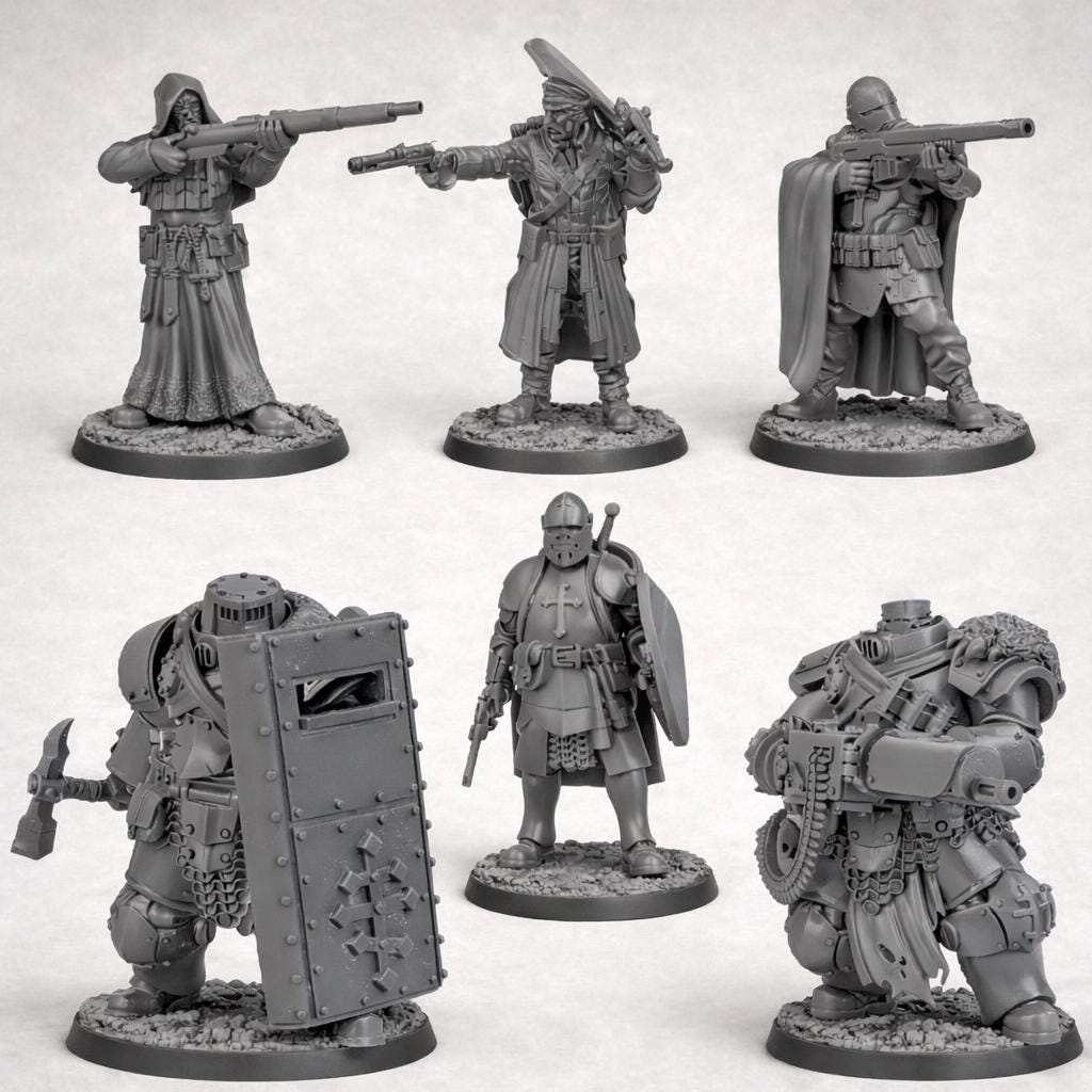 Grimdark Trench Warfare Starter Set – 2 Factions – 32mm – Tokens & Rulers Included