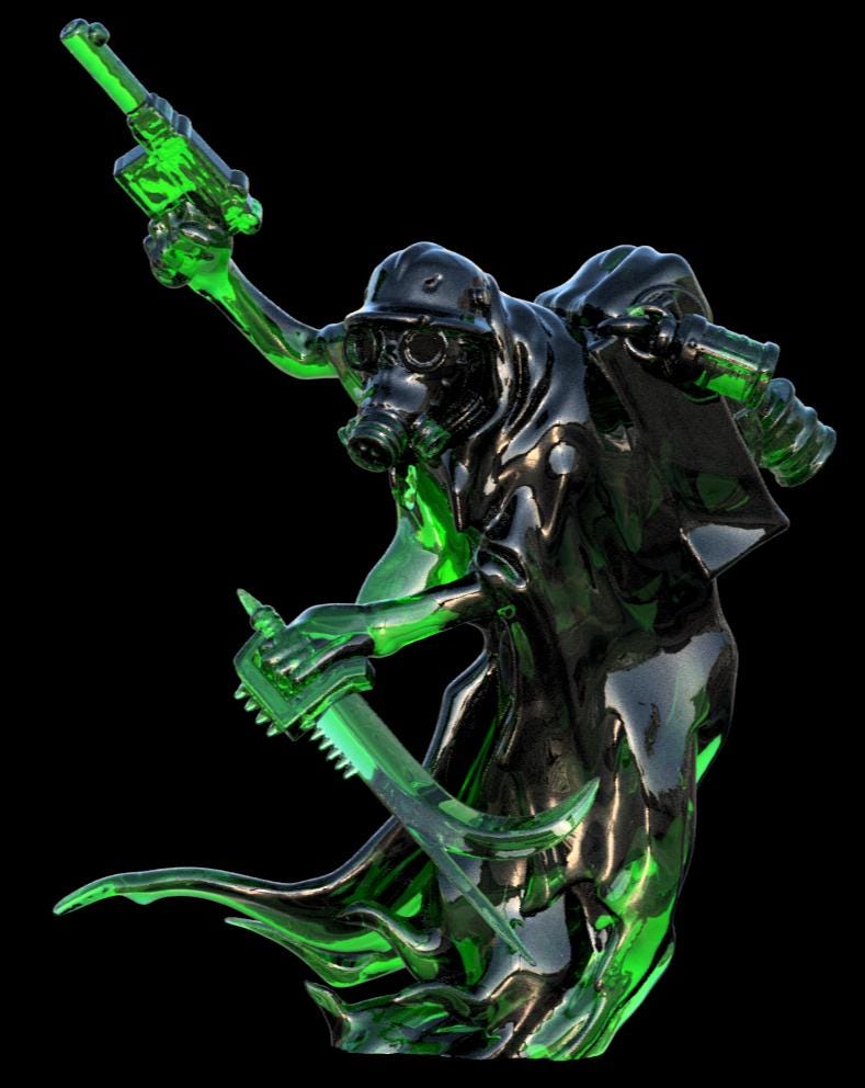 Grimdark Trench Proxy Miniatures – Ghostly Trooper Set – Tabletop Figures