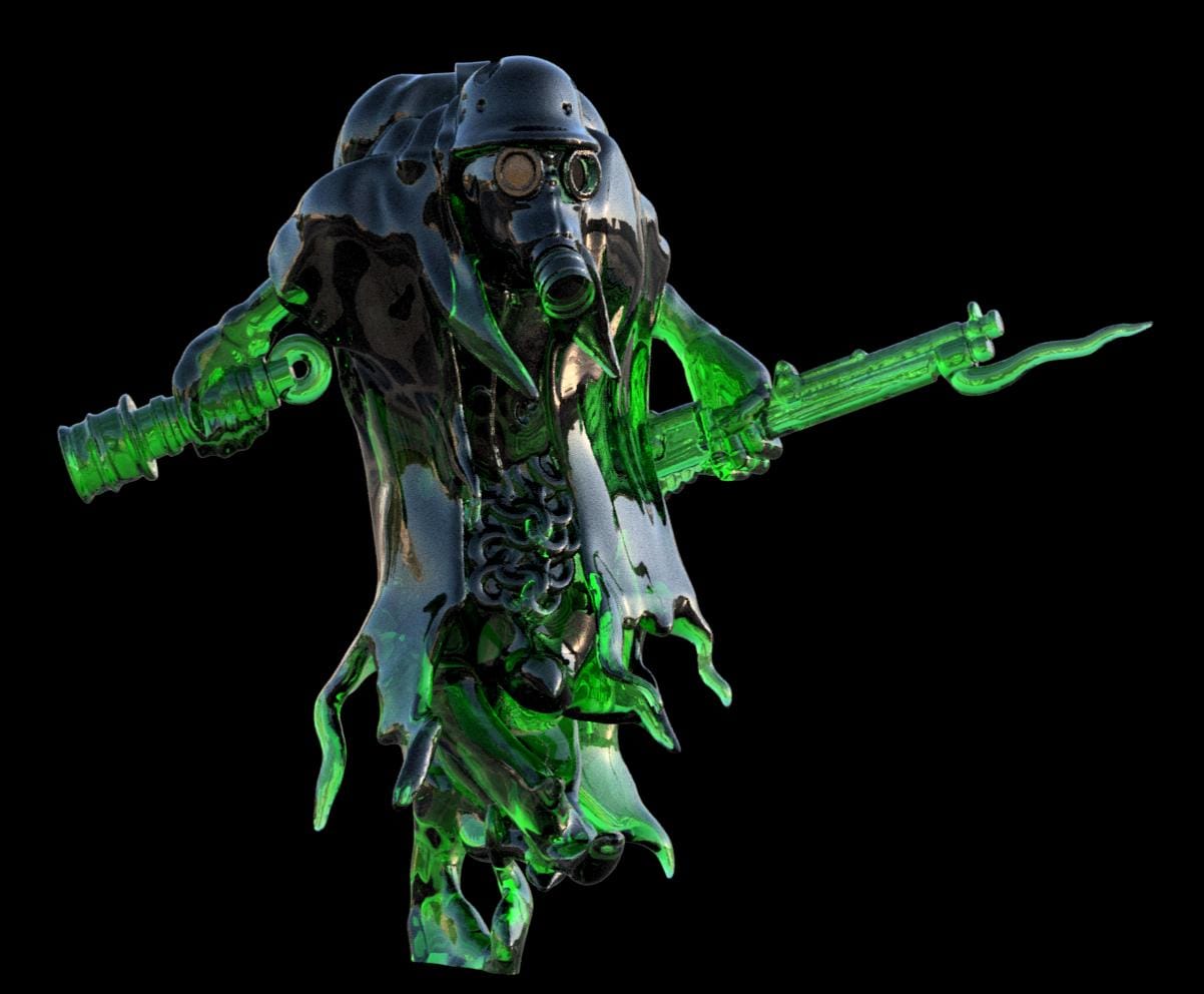 Grimdark Trench Proxy Miniatures – Ghostly Trooper Set – Tabletop Figures