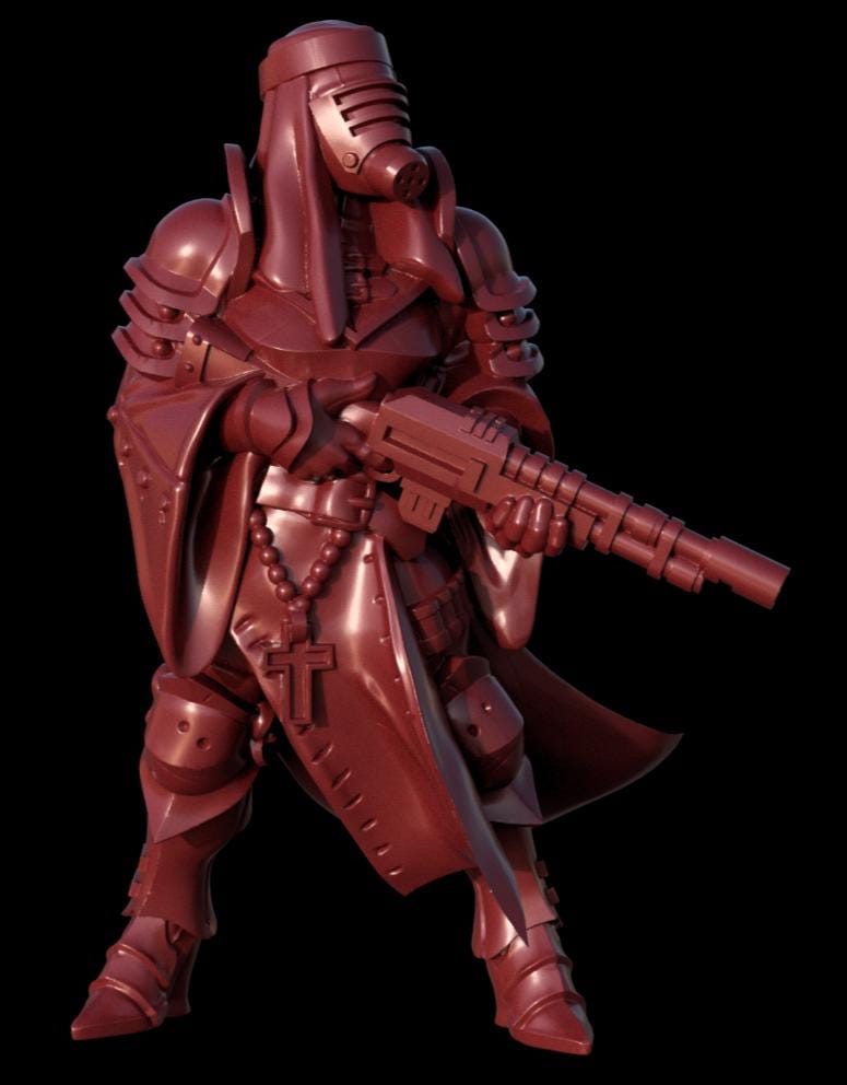 Grimdark Trench Proxy Miniatures – Red Brigade Trooper Set