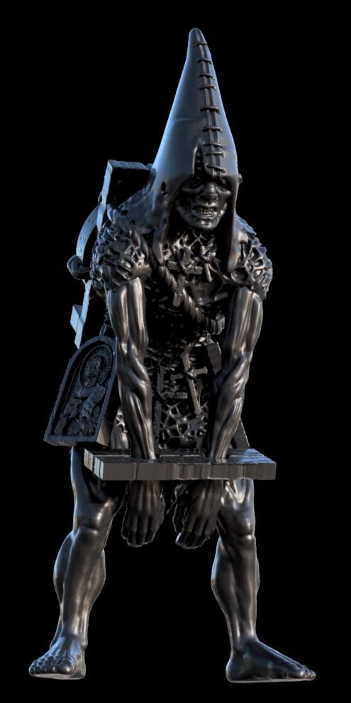 Grimdark Trench Proxy Miniatures – Zealot Infantry Dark Trooper Set