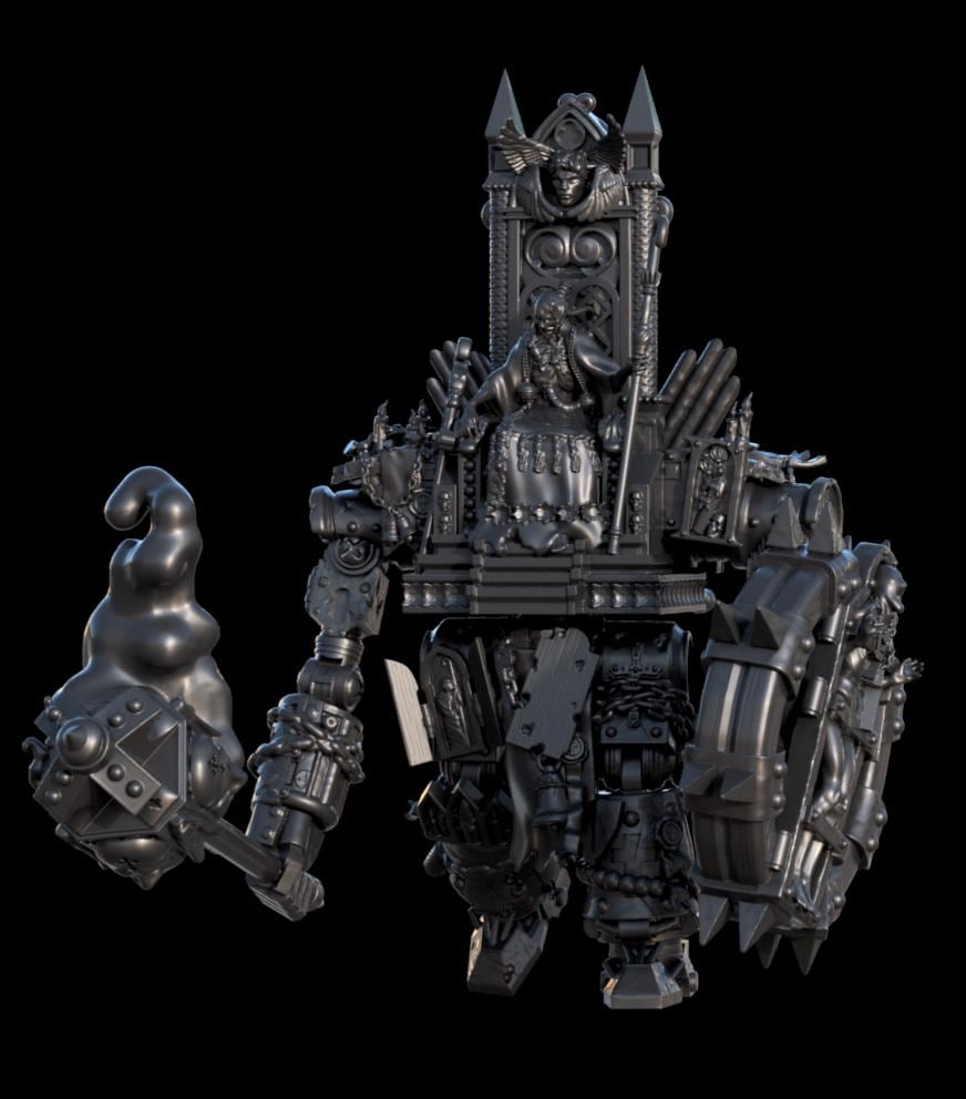 Grimdark Trench Proxy Miniatures – Zealot Infantry Dark Specialist Set