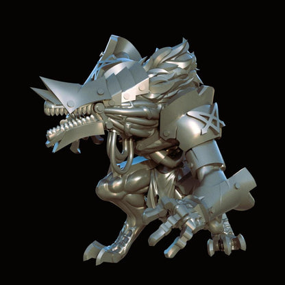 Grimdark War Beast – Mutated Resin Monster Miniature (32mm)