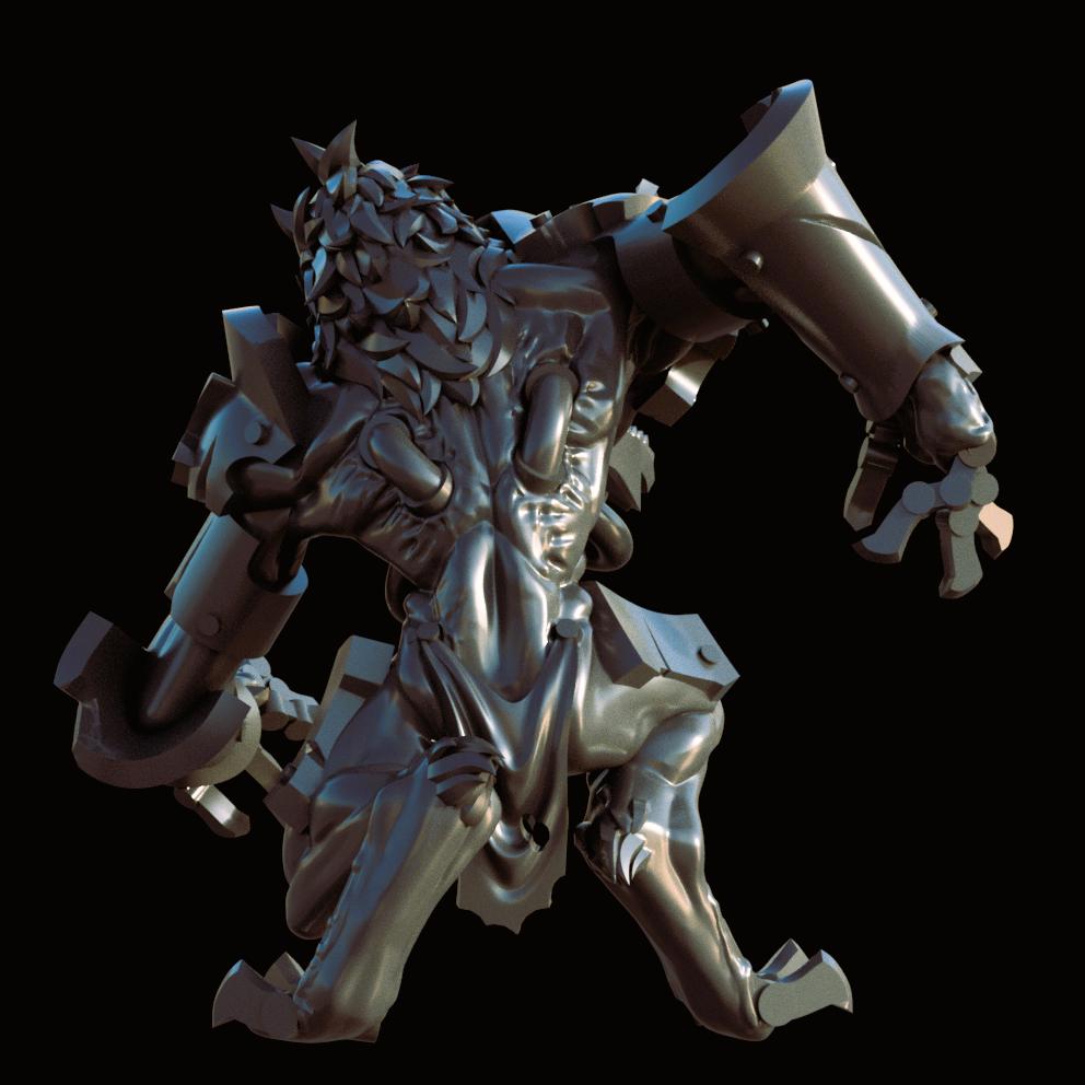 Grimdark War Beast – Mutated Resin Monster Miniature (32mm)
