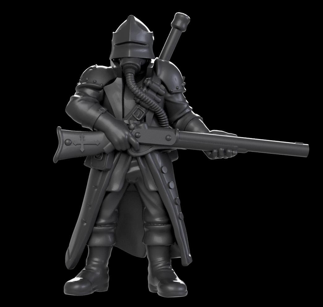 Grimdark Trench Proxy Miniatures – Religious Antioch Trooper Set – Tabletop Figures
