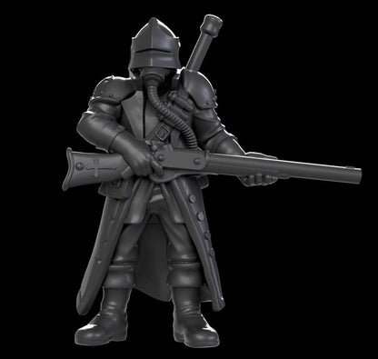 Grimdark Trench Proxy Miniatures – Religious Antioch Trooper Set – Tabletop Figures