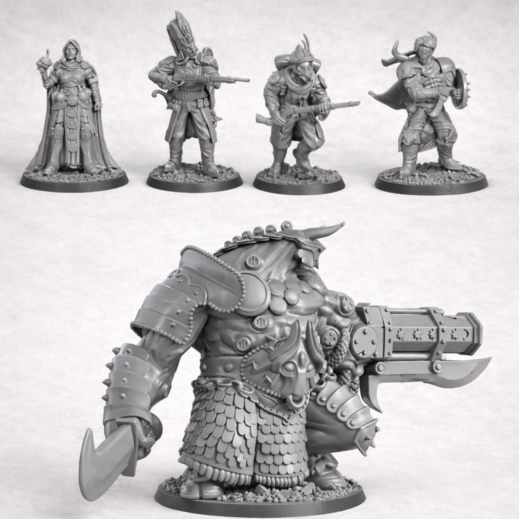 Grimdark Trench Warfare Starter Set – 2 Factions – 32mm – Tokens & Rulers Included