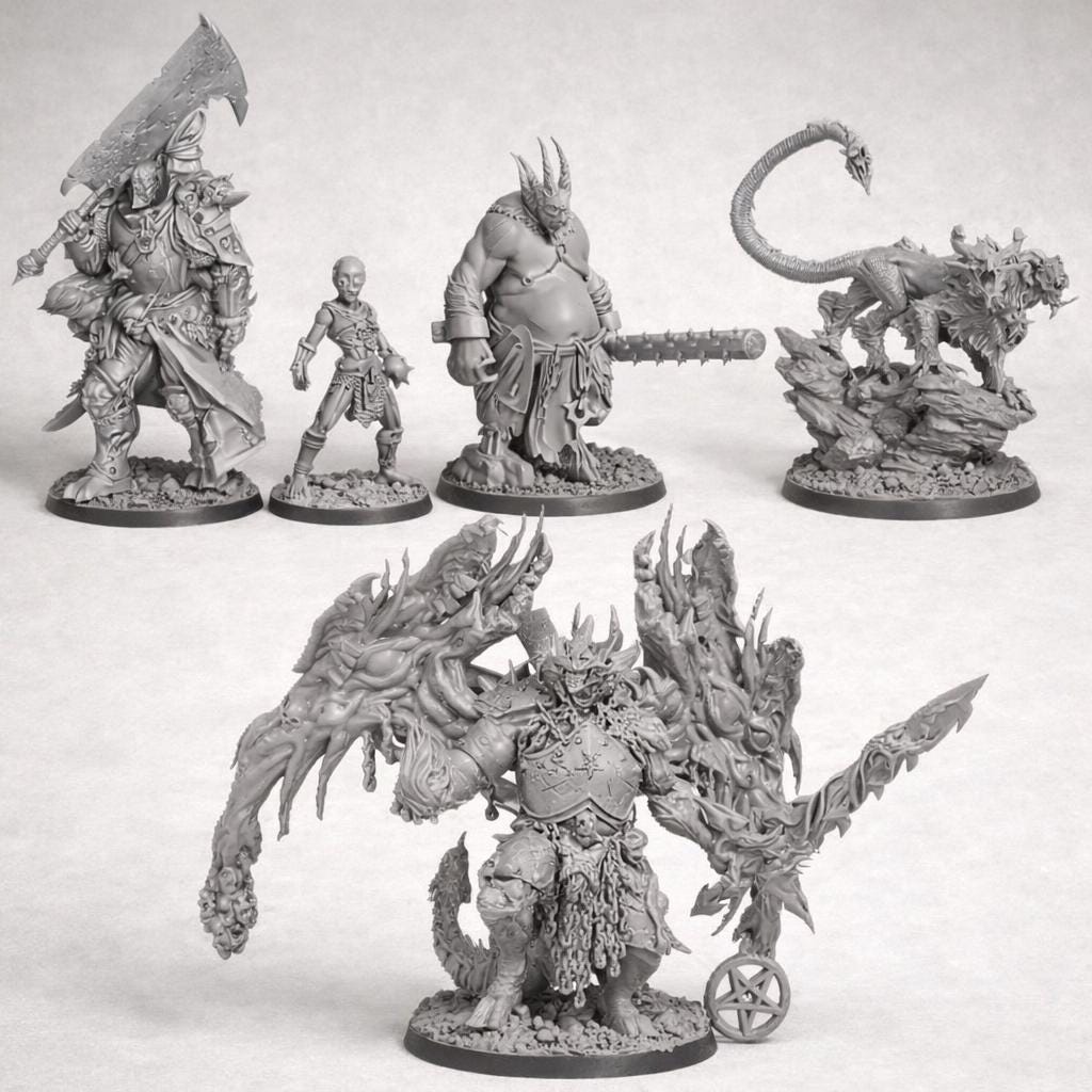 Grimdark Trench Warfare Starter Set – 2 Factions – 32mm – Tokens & Rulers Included