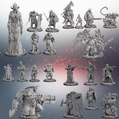 Grimdark Trench Warfare Starter Set – 2 Factions – 32mm – Tokens & Rulers Included