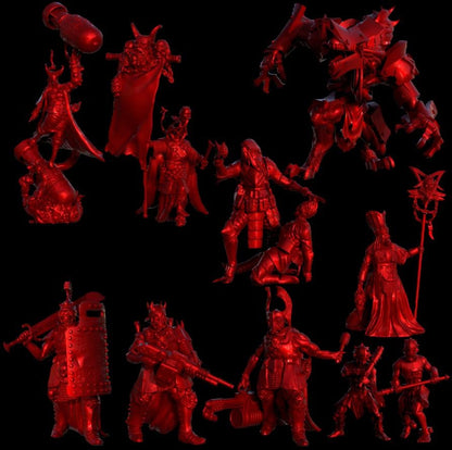 Grimdark Heretic Legion Proxy Full Set – 32mm Tabletop Miniatures – Trench-Style Wargaming