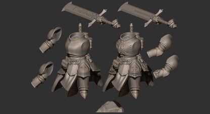 Grimdark Trench Proxy Miniature – Melee Mechanical Soldier – Tabletop Figure