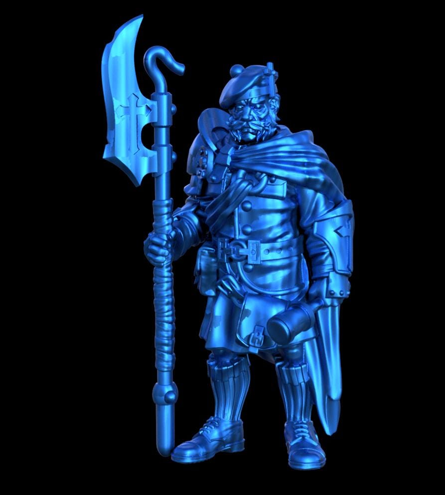Grimdark Trench Proxy Miniatures – Alba Trooper Set – Tabletop Figures