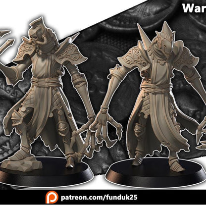 Grimdark Warlock Knights – Heavy Proxy Miniatures for Tabletop Wargaming