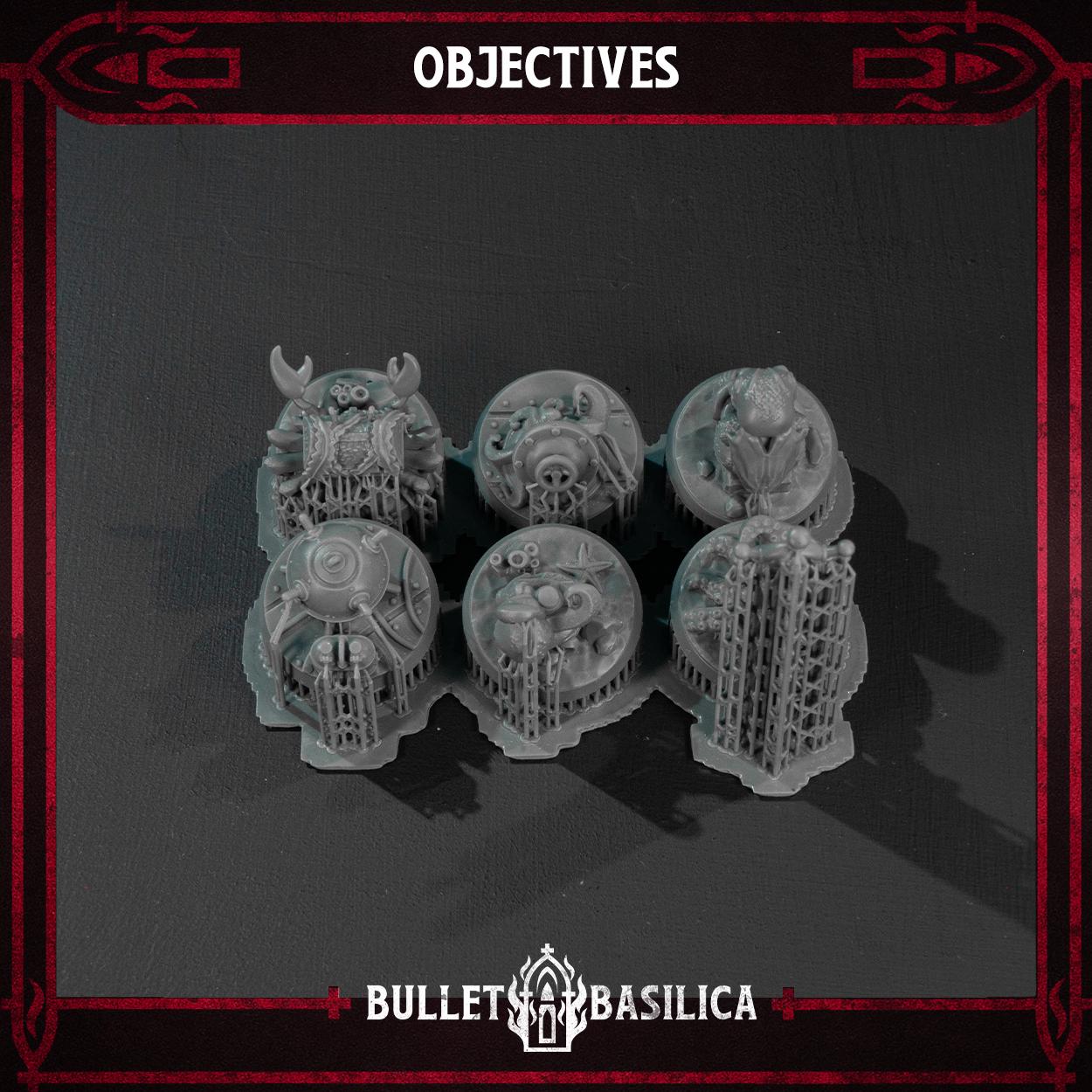Grimdark Trench Proxy Objectiv Marker –  Set by Bulletbasilica