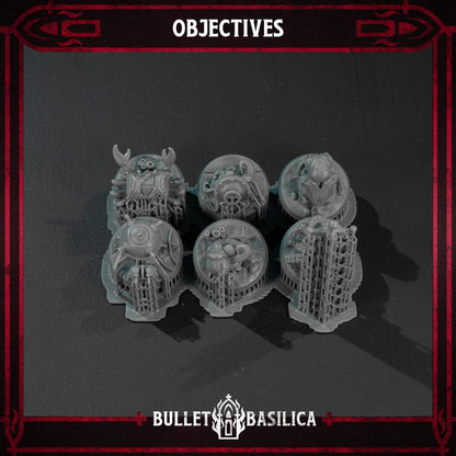 Grimdark Trench Proxy Objectiv Marker –  Set by Bulletbasilica