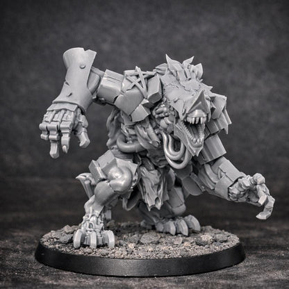 Grimdark War Beast – Mutated Resin Monster Miniature (32mm)