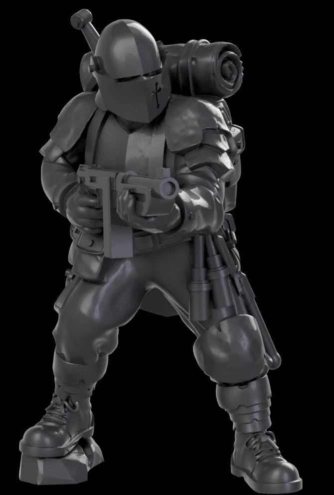 Grimdark Trench Proxy Miniatures – Religious Antioch Trooper Set – Tabletop Figures