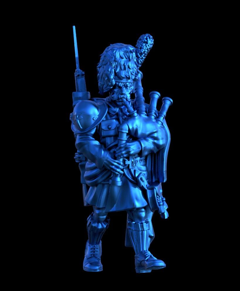 Grimdark Trench Proxy Miniatures – Alba Trooper Set – Tabletop Figures