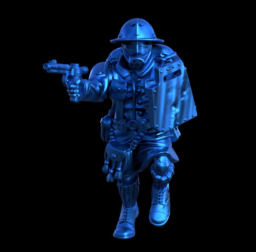 Grimdark Trench Proxy Miniatures – Alba Trooper Set – Tabletop Figures