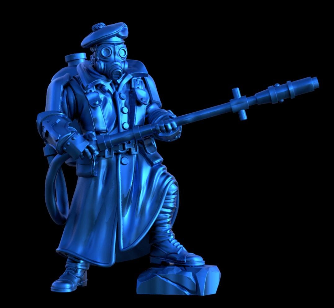 Grimdark Trench Proxy Miniatures – Alba Trooper Set – Tabletop Figures