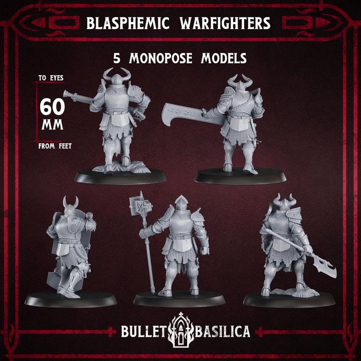 Grimdark Trench Proxy Miniature – Hell Soldier – Tabletop Figure