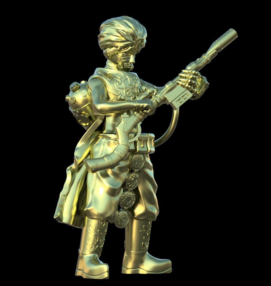 Grimdark Trench Proxy Miniatures – Desert Sultanate Infantry & Support Set – Tabletop Figures